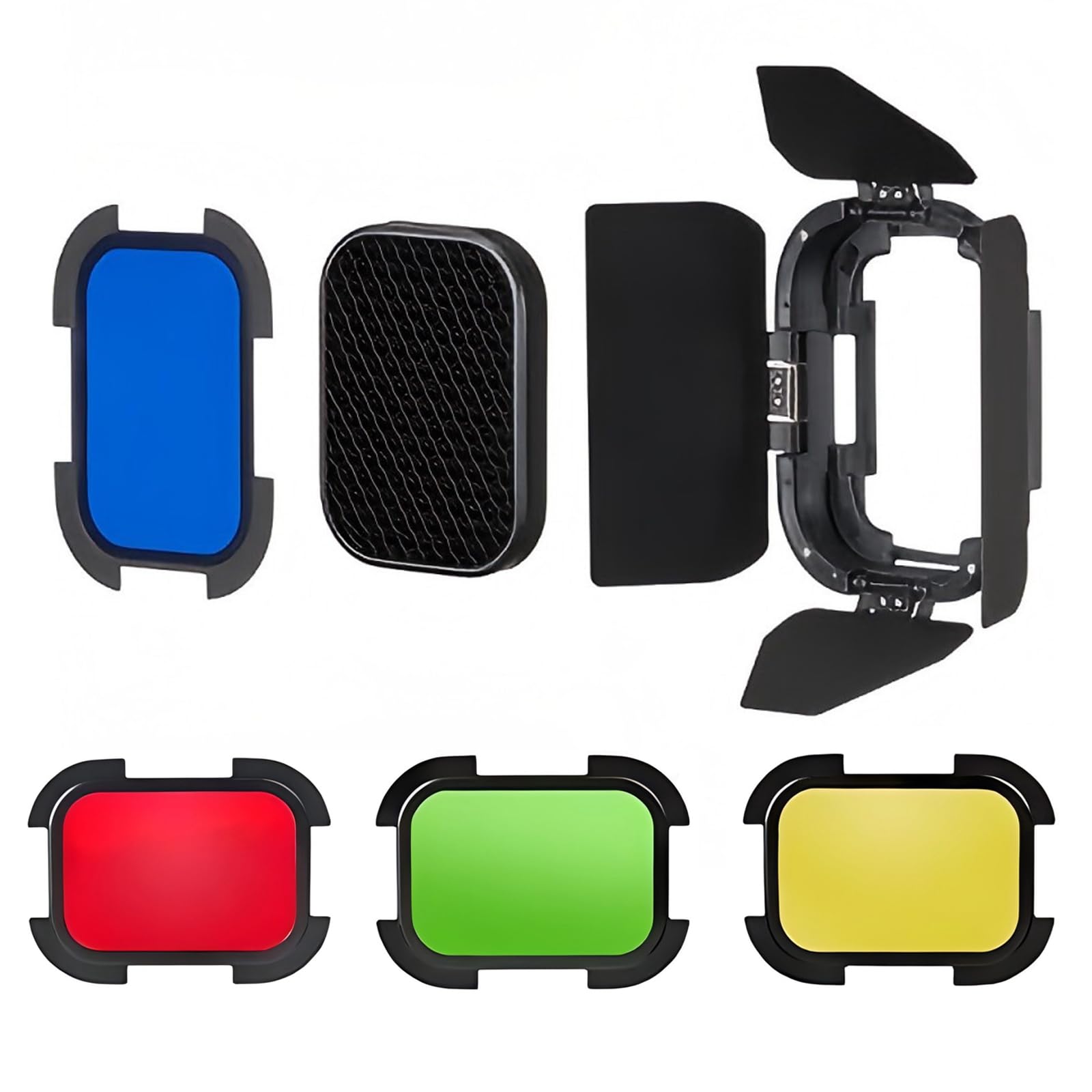 Godox AD200 ×2 Xpro グリッド リフレクター GODOX BD-07 II Barndoor Kit for GODOX AD200 Pro II Outdoor Flash